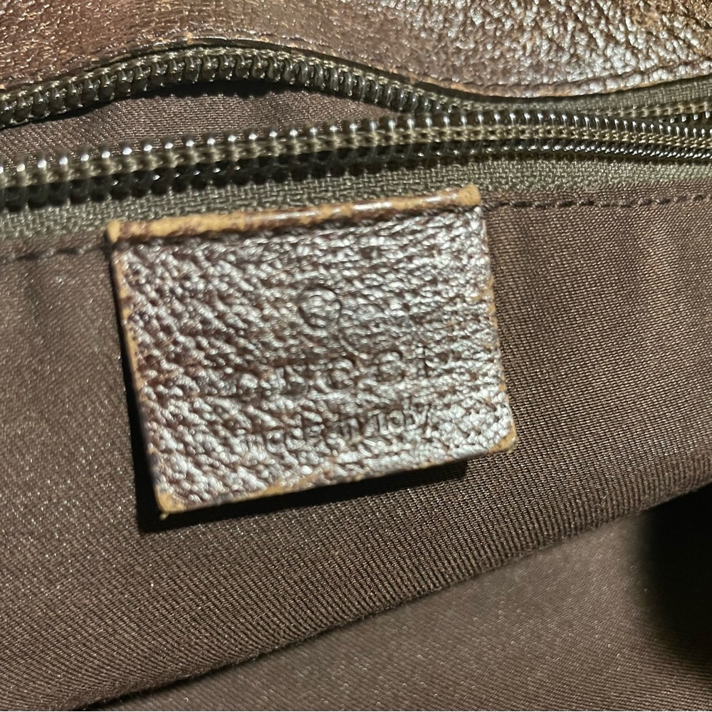 AUTHENTIC Gucci Brown Canvas Crossbody Bag - Picture 7 of 12
